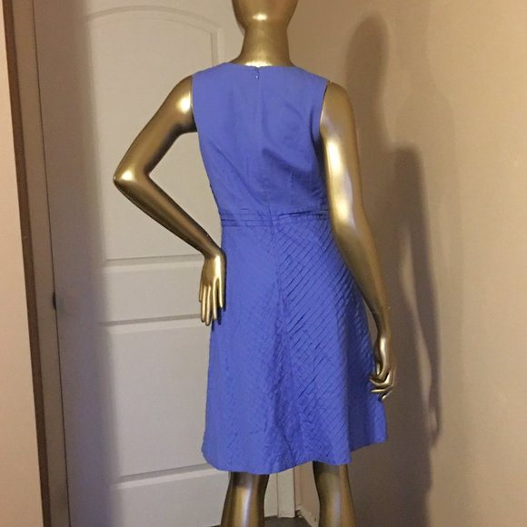 J CREW "Alayna" Pleated Chevron A-Line Dress - Picture 7 of 11